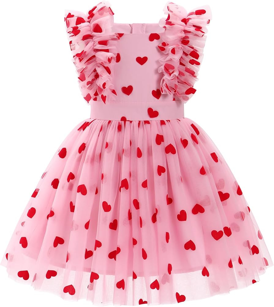 Kids Girls Confetti Birthday Princess Dress Ruffle Sleeve Boho Cake Smash Photo Shoot Outfit 3-10... | Amazon (US)