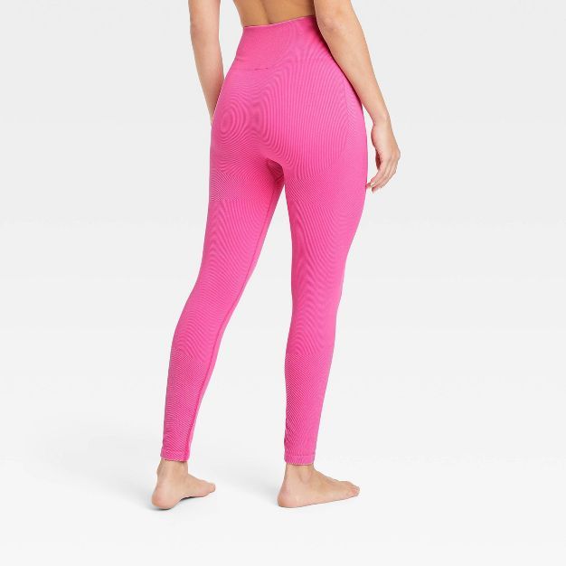 Women's High-Rise Ribbed Seamless 7/8 Leggings - JoyLab™ | Target