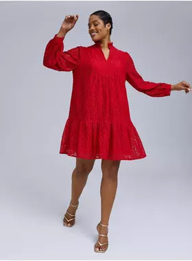 Belle Isle Lace Ruffle Collar Dress | Torrid (US & Canada)