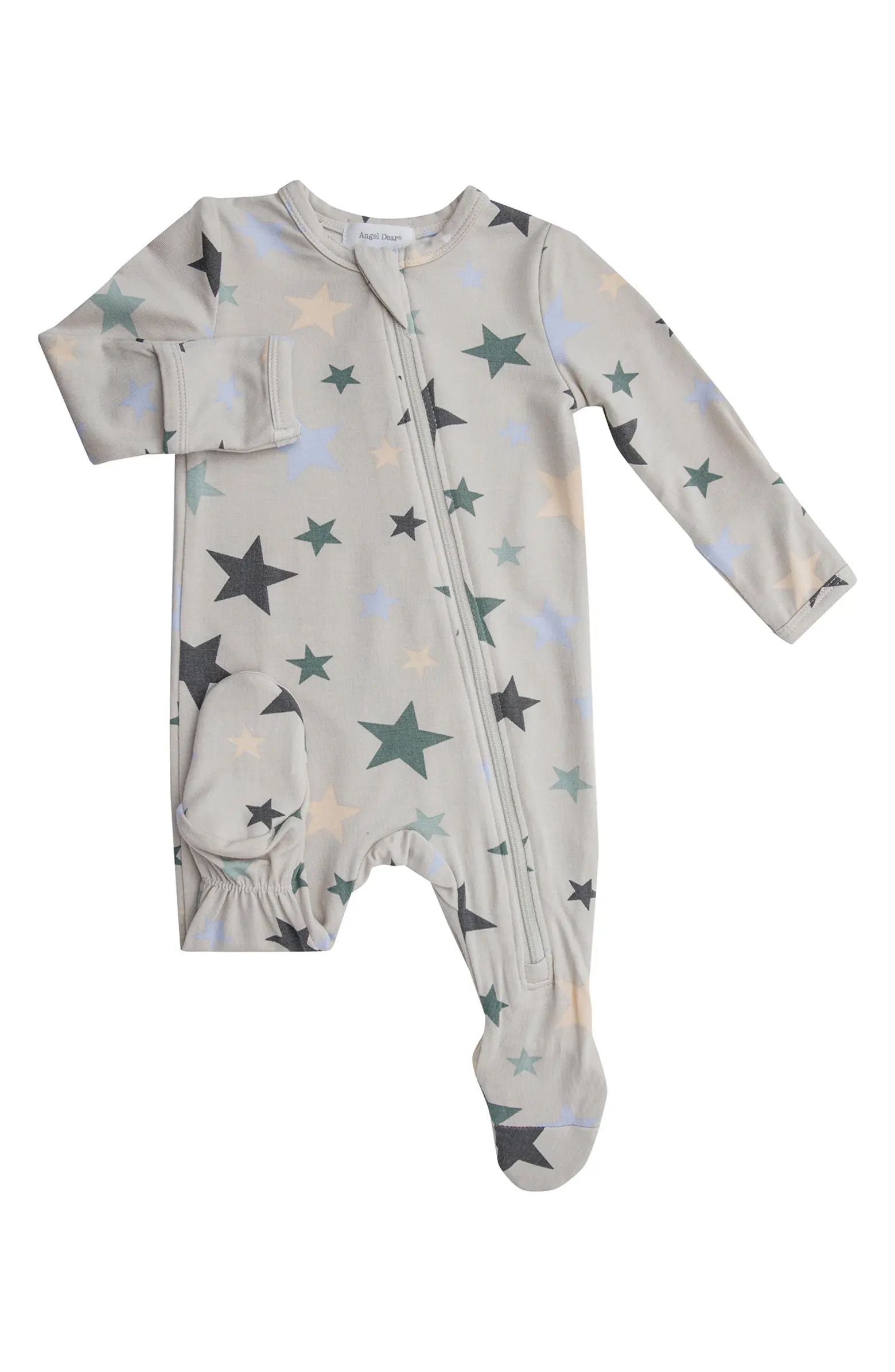 Angel Dear Camo Stars Fitted Footie Pajamas | Nordstrom | Nordstrom