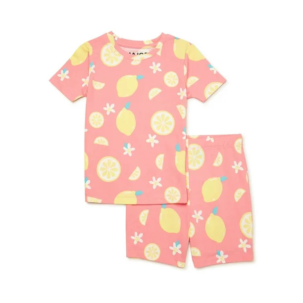 Major Cuddles Girls Short Sleeve Top with Shorts Pajama Sleep Set, 2-Piece, Sizes 4-16 Plus | Walmart (US)