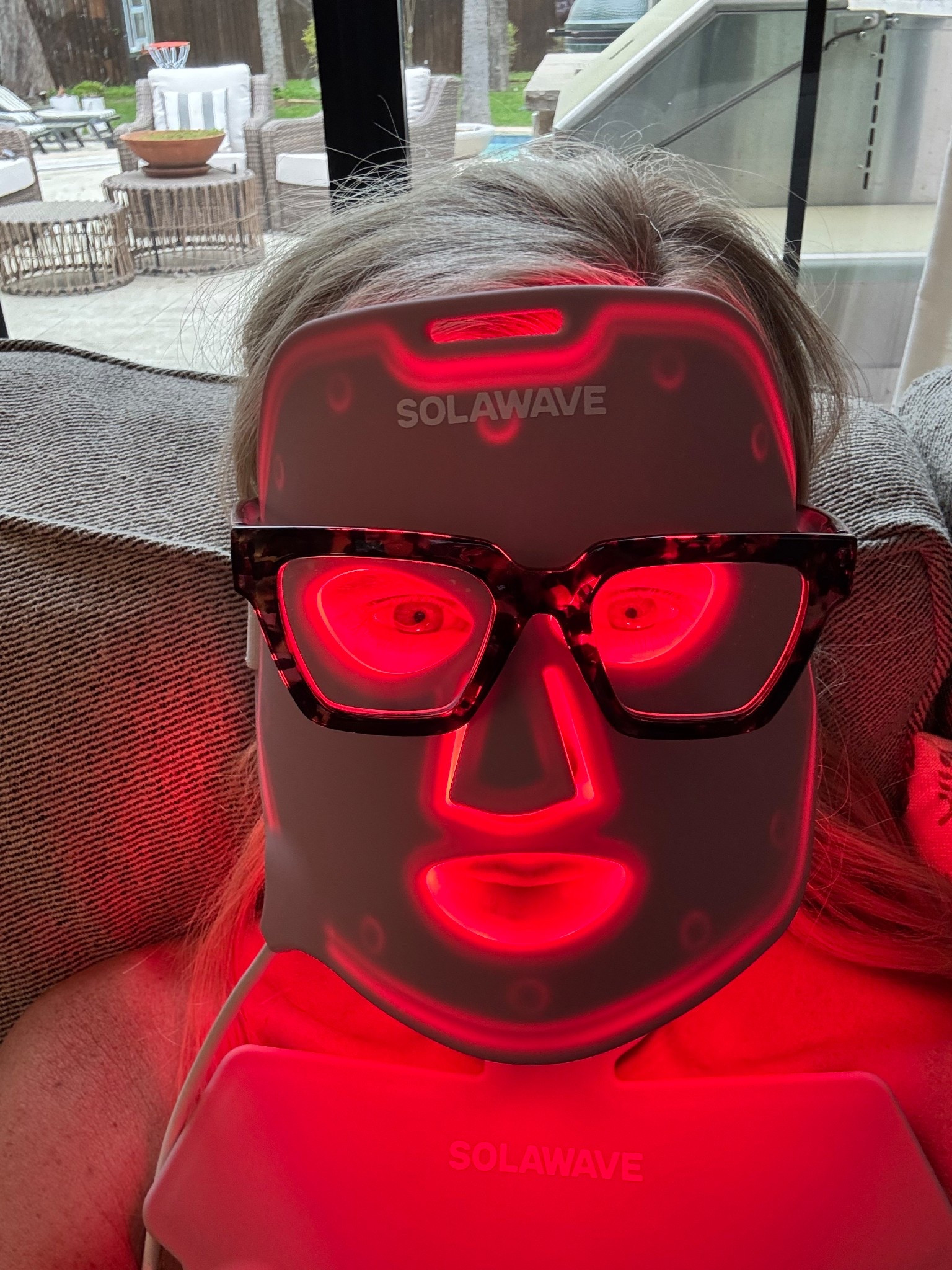 Sometimes you still need your readers while doing the red light mask 🤣🤣🤣. My red light neck and chest mask are part of the Target Deal Days sale! 
@Target 

#LTKselfcare #LTKOver40 #LTKBeauty