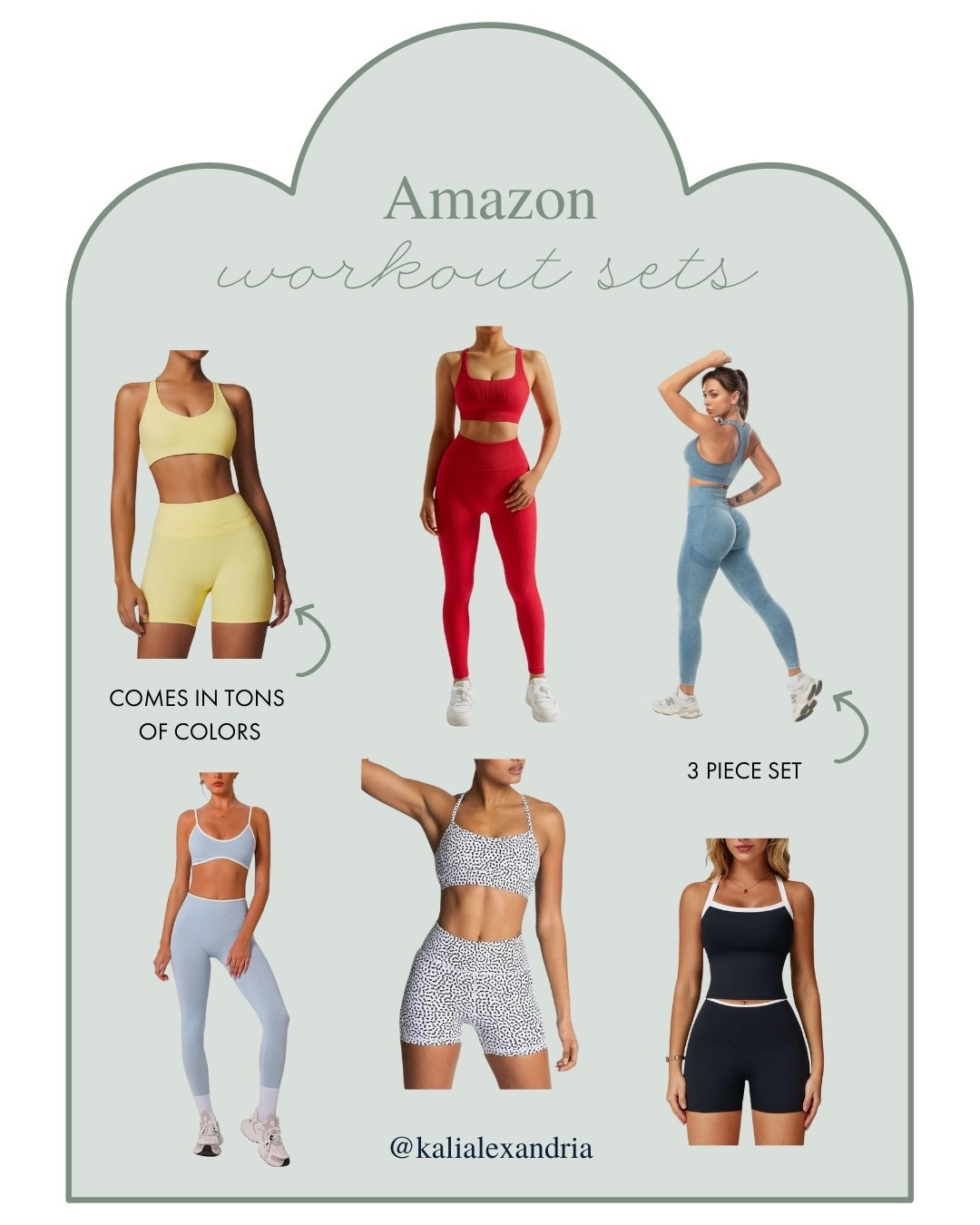Amazon workout sets, matching sets, Pilates outfits, Amazon activewear

#LTKMidsize #LTKFindsUnder50 #LTKActive