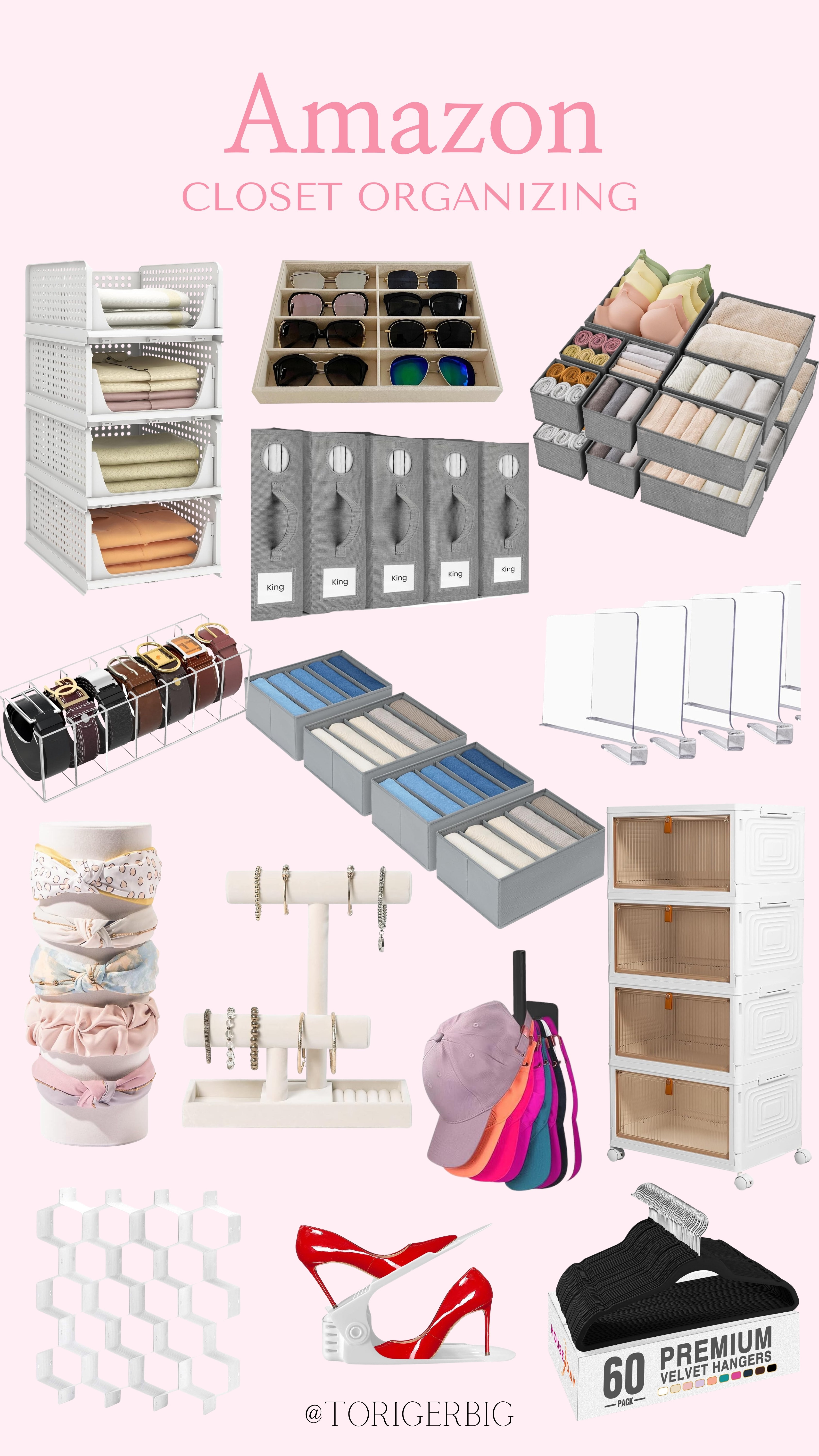 Some great items to help with your closet organizing.  #amazon #organize #closet  

 #LTKHome #LTKFindsUnder50 #LTKStyleTip
