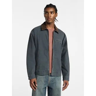 No Boundaries Denim Shacket with Long Sleeves, 100% Cotton 14 oz Denim, Men's XS-4XLT | Walmart (US)