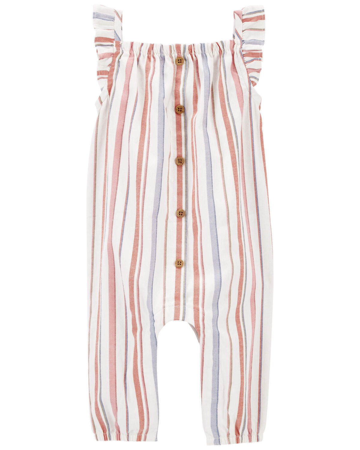 Multi Baby Striped Cotton Jumpsuit | carters.com | Carter's