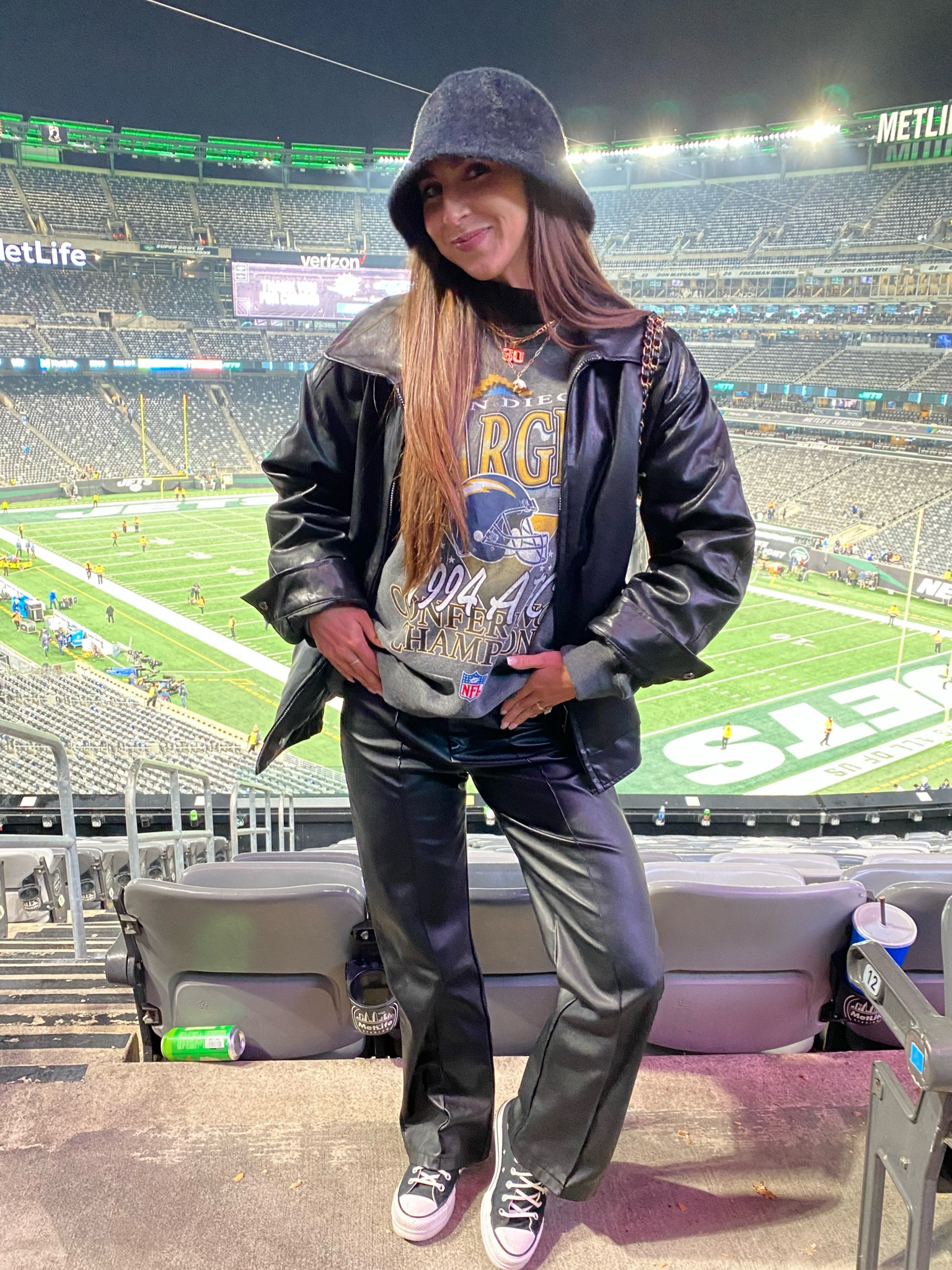 Converse are 30-50% off and my crewneck is 25% off! Game Day Fit✨
•
•
•
Ootd | game day | football | converse | leather pants | leather jacket | accessories | nfl | Los Angeles | cyber week | Black Friday | sale | gift guide | Christmas gifts 

#LTKCyberWeek #LTKHoliday #LTKGiftGuide
