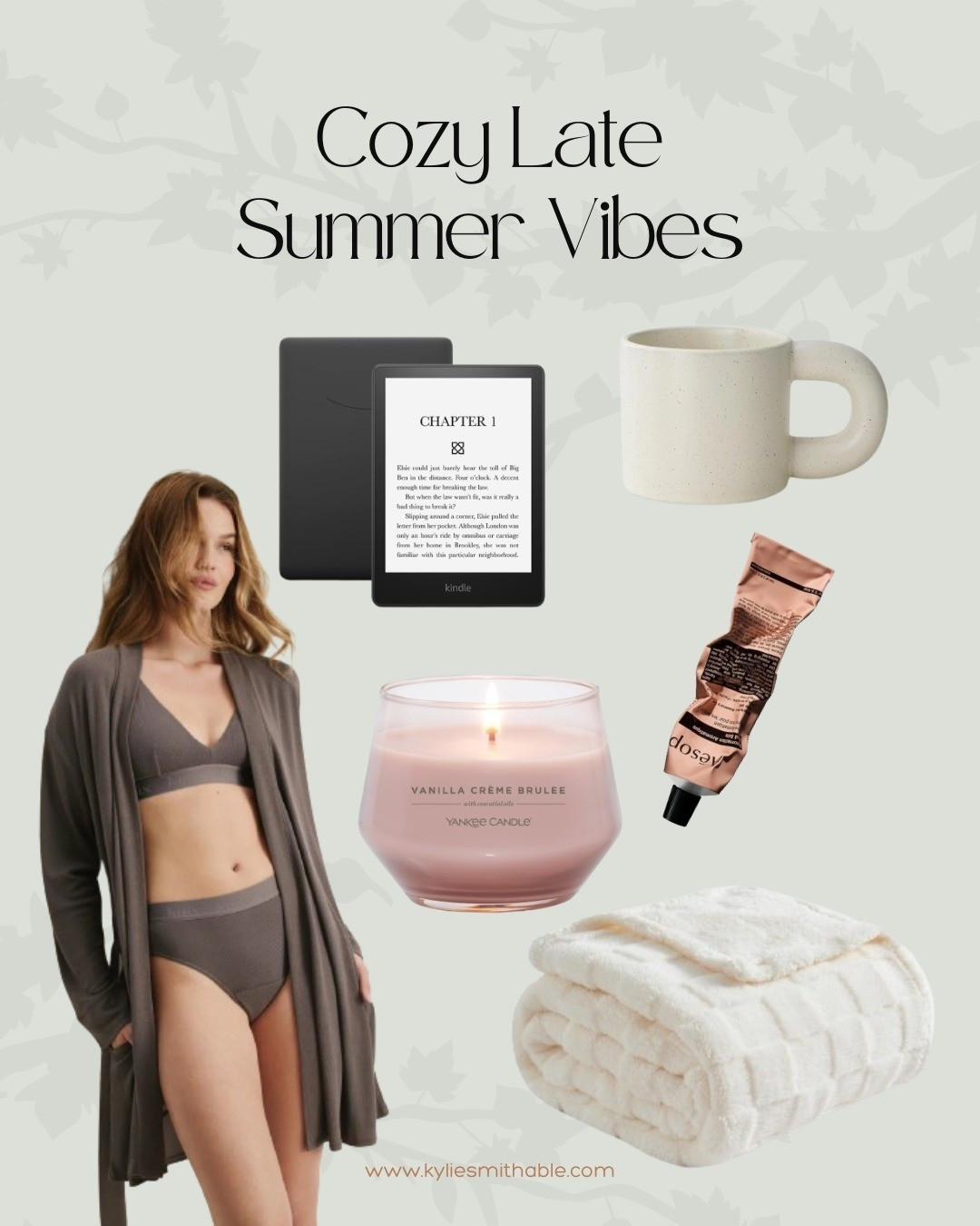 Cozy Late Summer Vibes. Perfect for those last few lazy days at the cottage | All items can be found on my Amazon Storefront 🇨🇦 | Robe is from Knix (use code: ✨️kyliesmithable-tryknix✨️ to save 20% off a min spend of $120 purchase) 

#LTKcanada #LTKsummer #LTKautumn