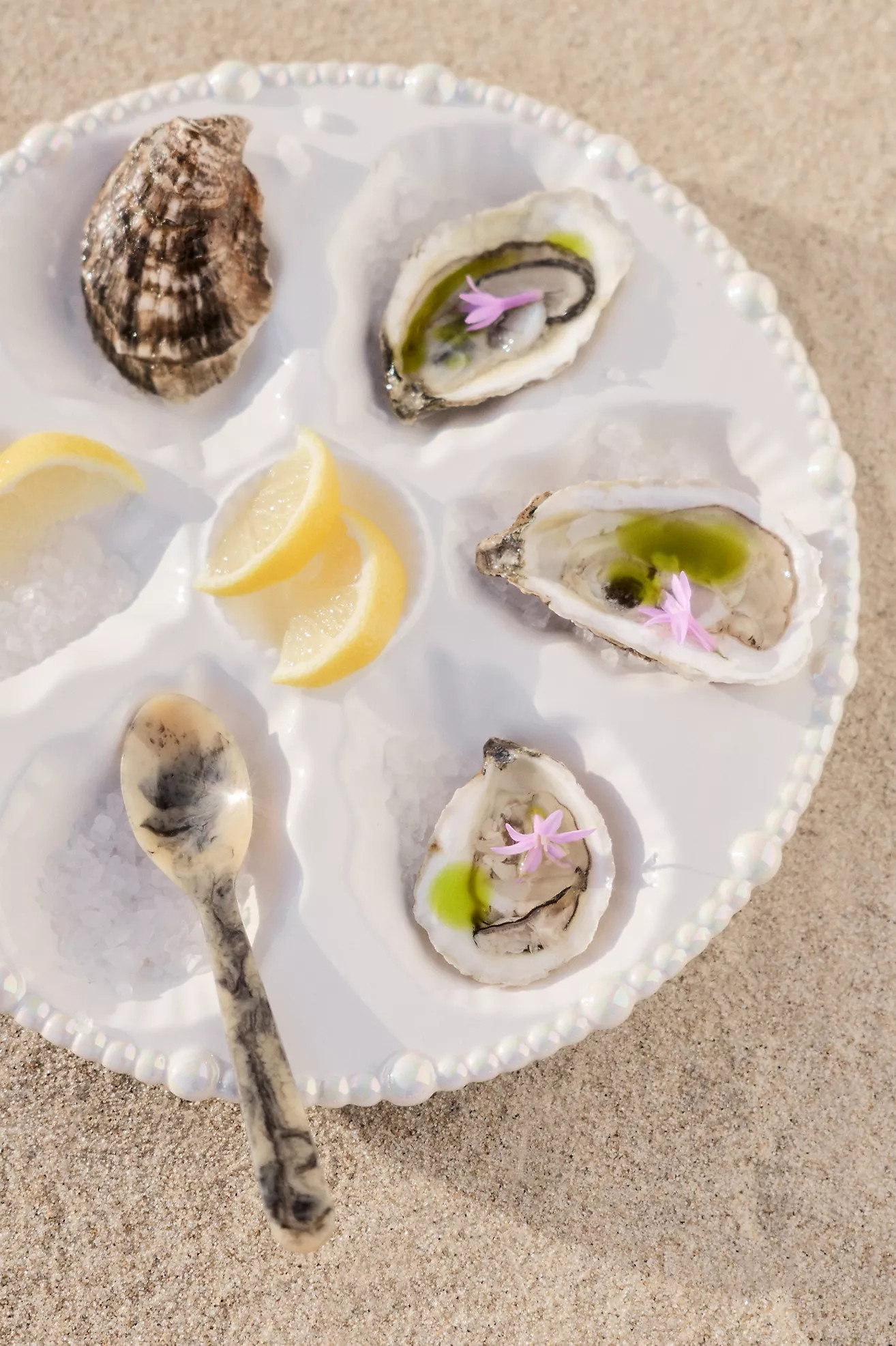 Perla Stoneware Oyster Plate | Anthropologie (US)