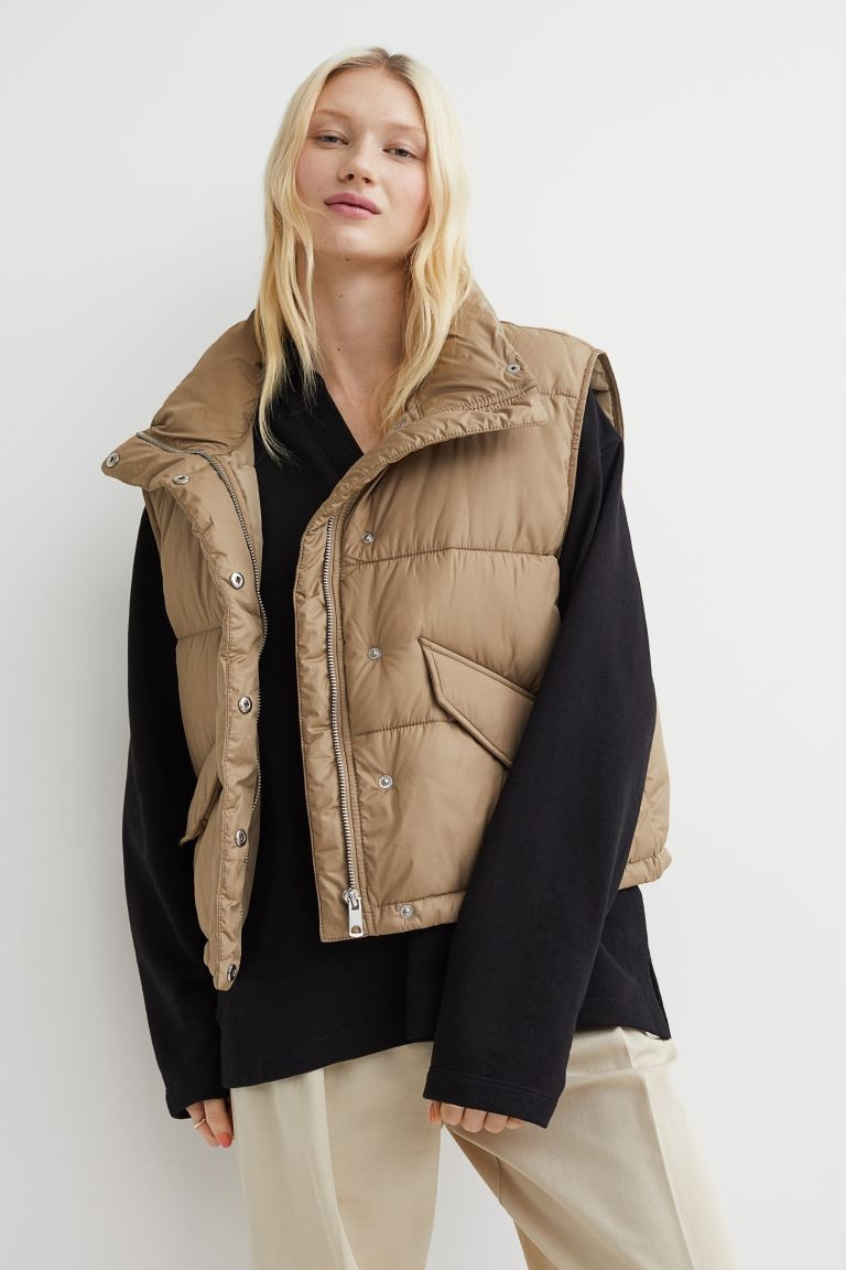 Stand-up-collar puffer gilet | H&M (UK, MY, IN, SG, PH, TW, HK)