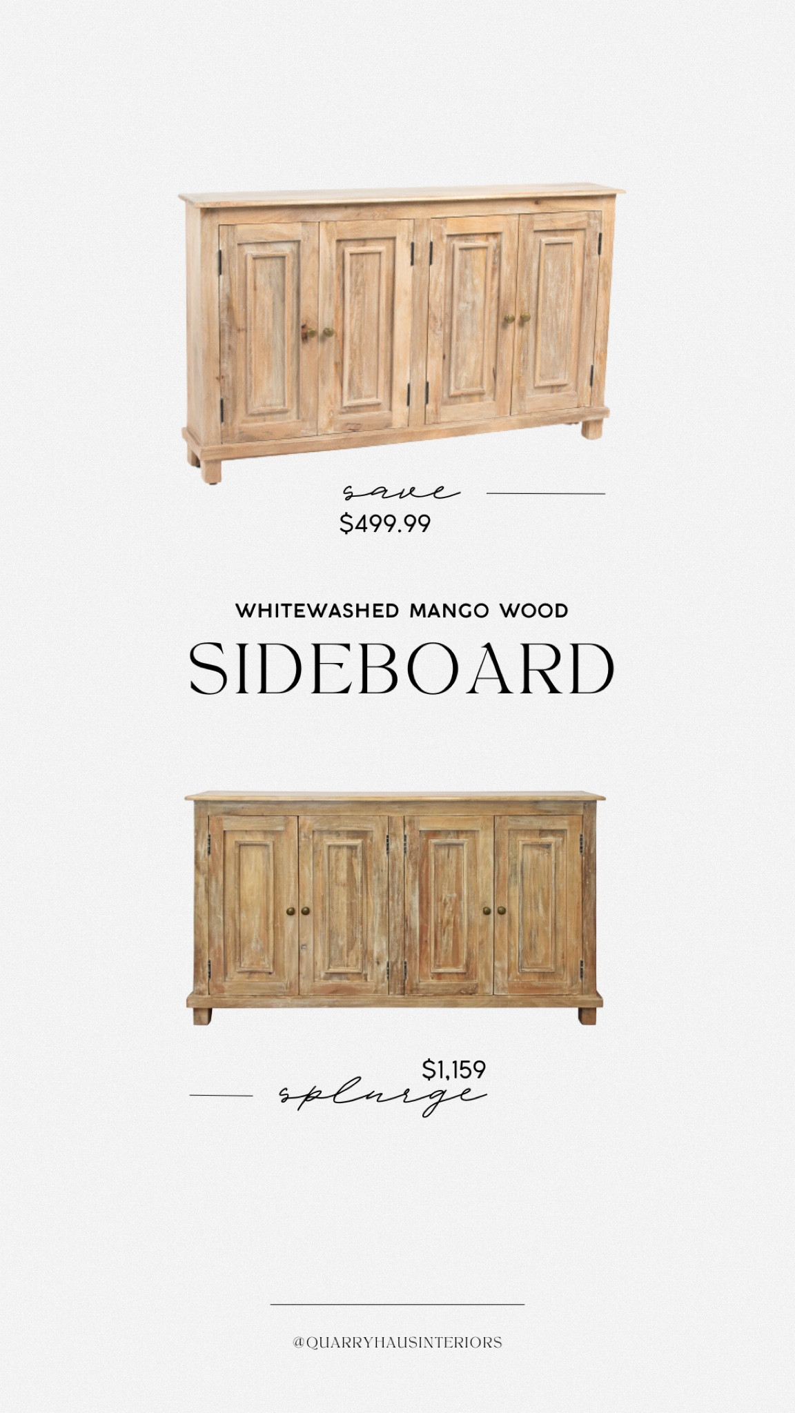 This wood sideboard is a steal (pretty sure this is literally just the same table) for under $500!

#LTKSaleAlert #LTKHome