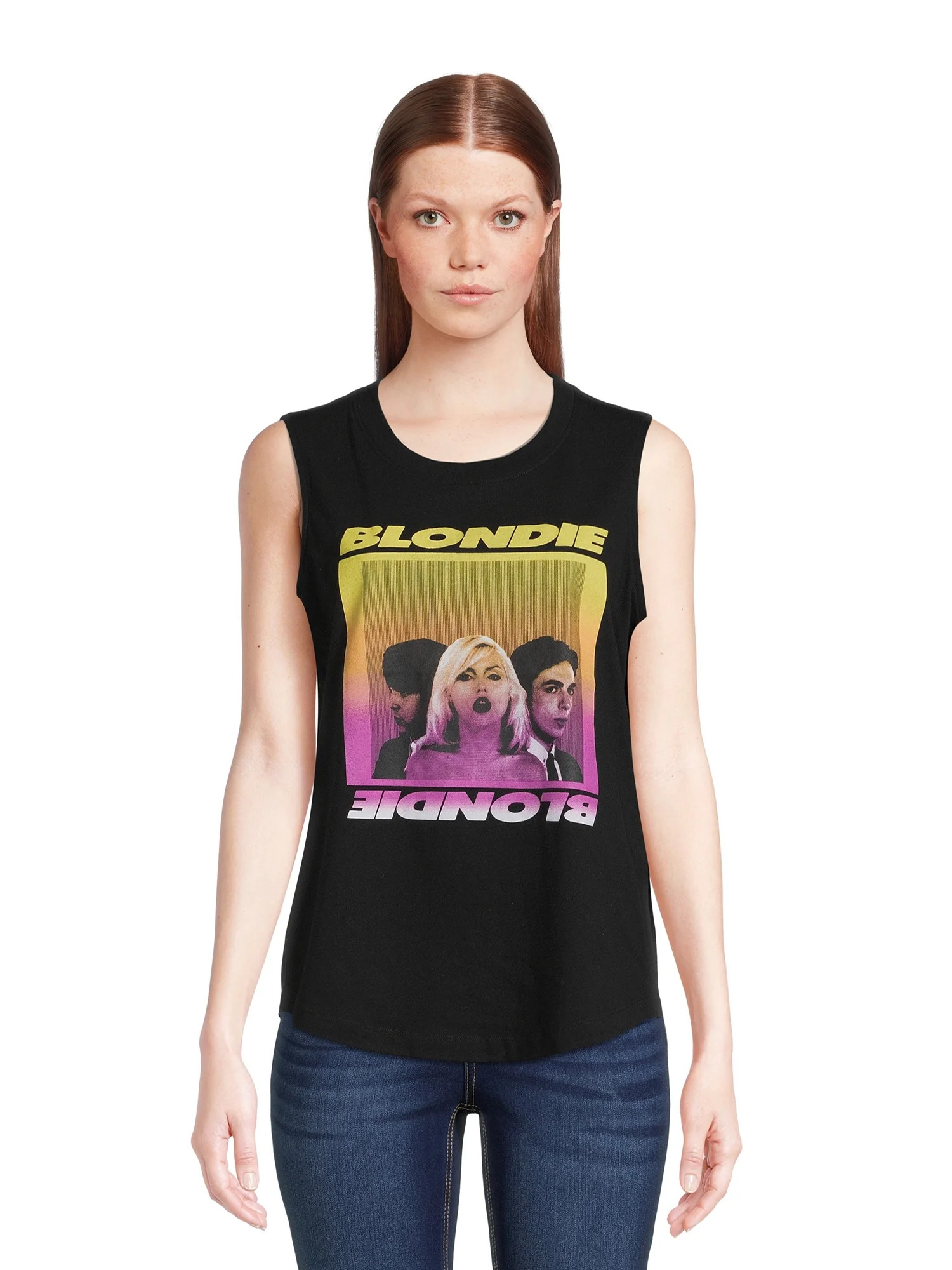 Time and Tru Women's Graphic Print Band Tank Top | Walmart (US)