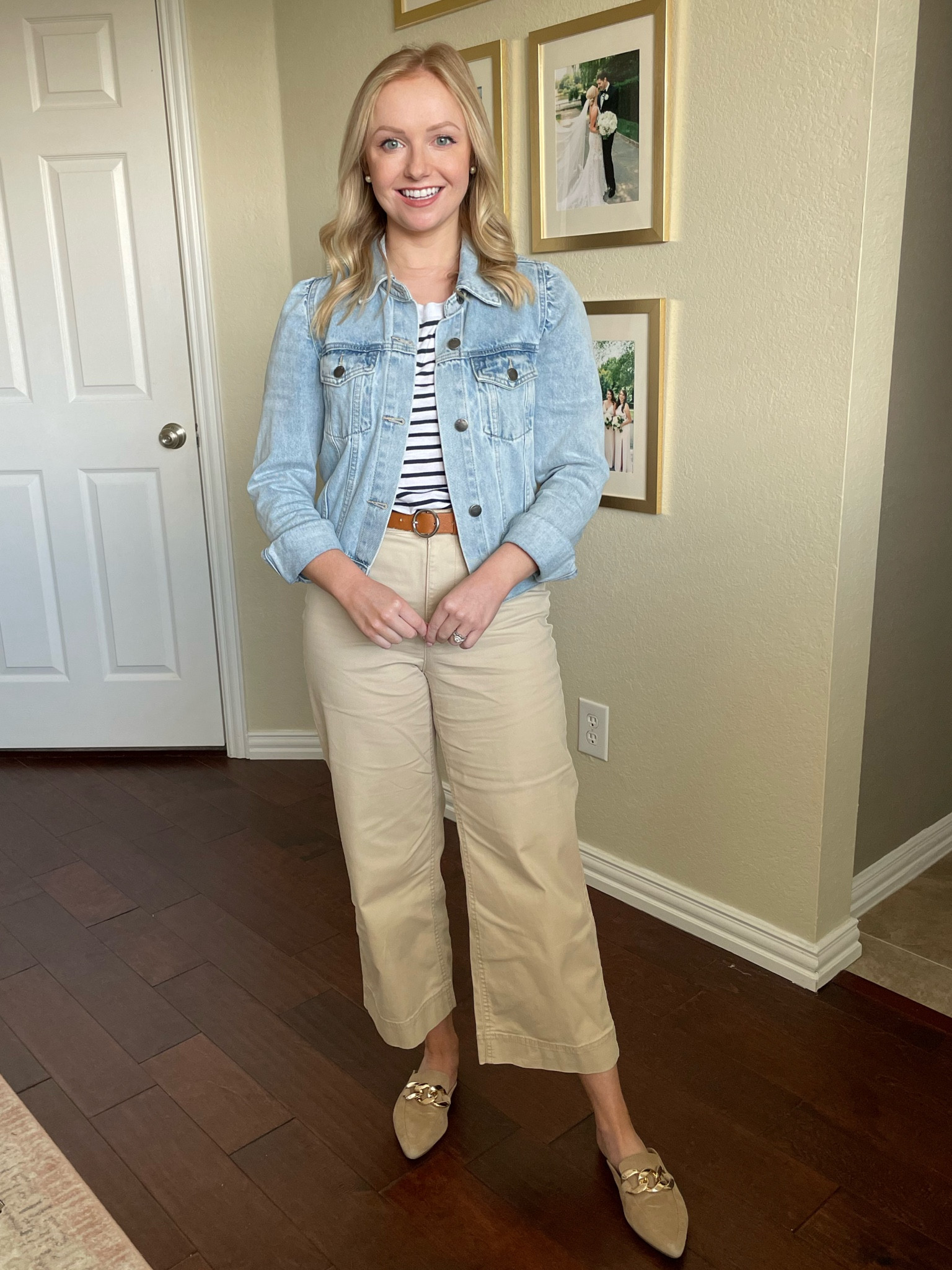 Wearing a S in jacket, XS in shirt and 2P in pants | teacher outfit, spring workwear, business casual, denim jacket, work pants 

#LTKworkwear #LTKFind #LTKSeasonal