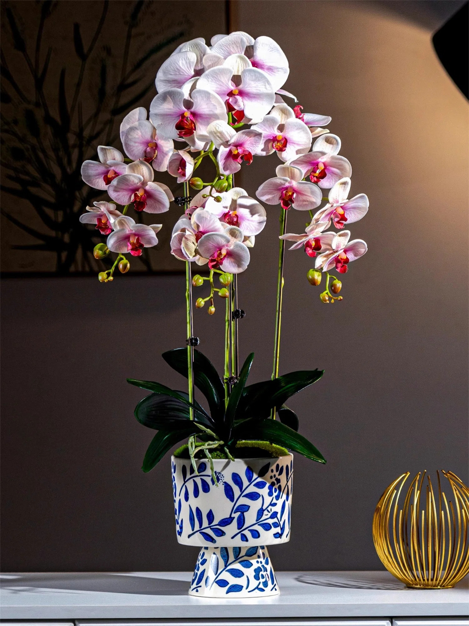 longxinlong Butterfly Orchid Simulation Flower Potted Plant | Wayfair | Wayfair North America