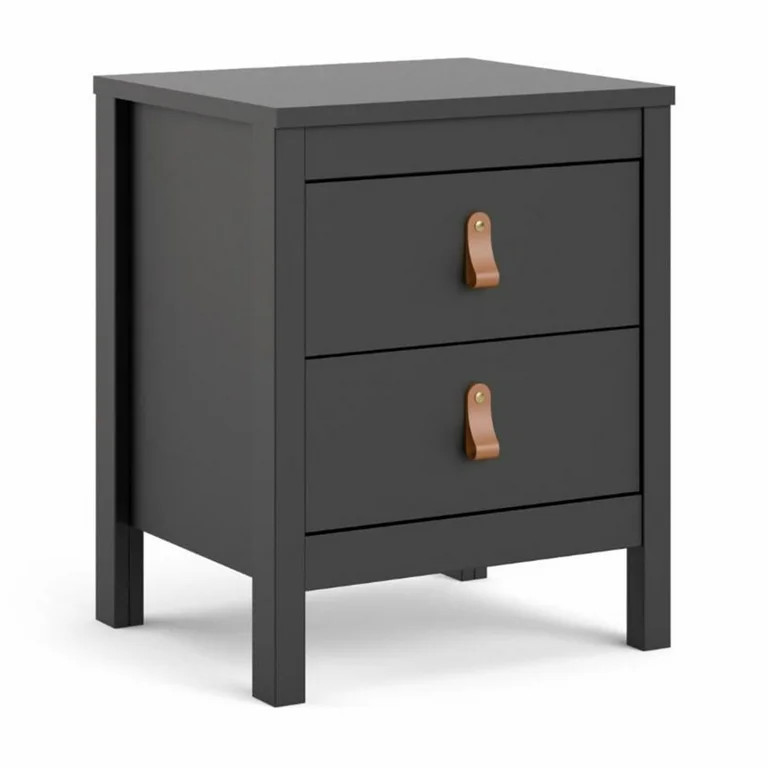 Tvilum Madrid 2 Drawer Bedroom Nightstand for Adults, Black Matte | Walmart (US)
