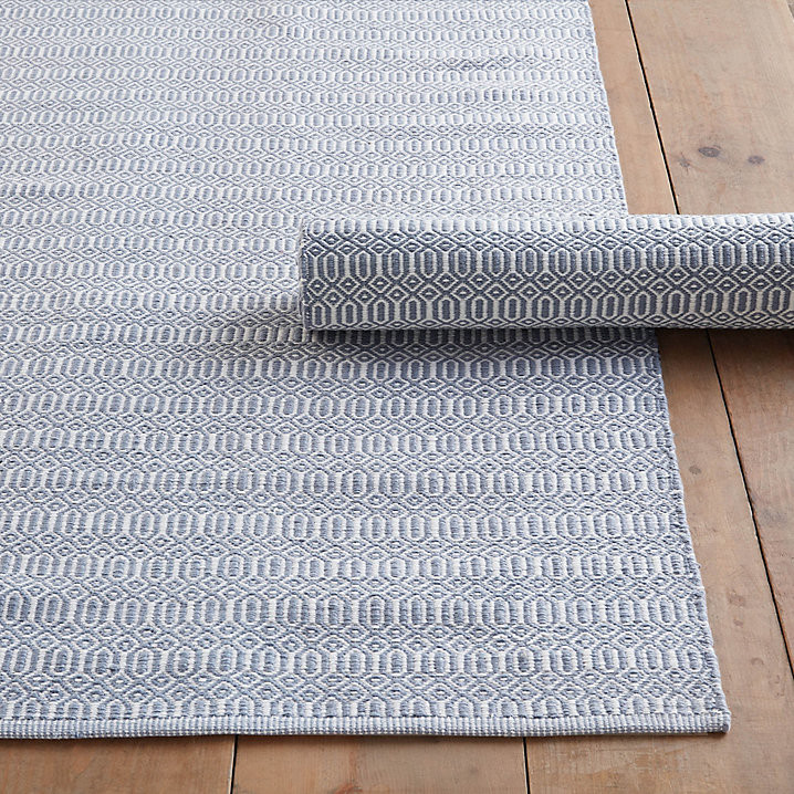 Lakin Performance Rug with Geometric Diamond Motif & Easy Clean Polyester | Ballard Designs, Inc.