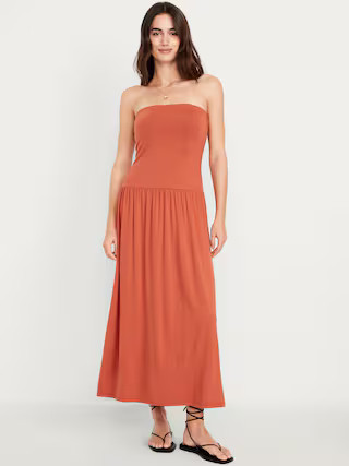 Fit & Flare Drop-Waist Maxi Dress | Old Navy (US)