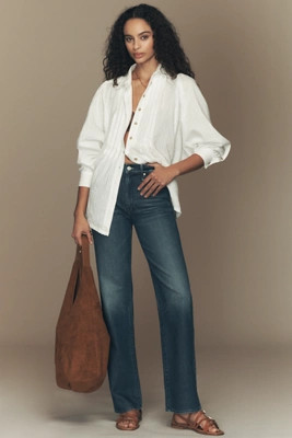MOTHER Kick It High-Rise Straight-Leg Jeans | Anthropologie (US)