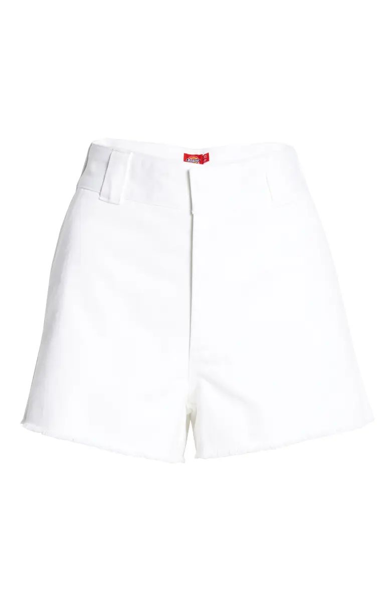 Frayed Cotton Blend Worker Shorts | Nordstrom