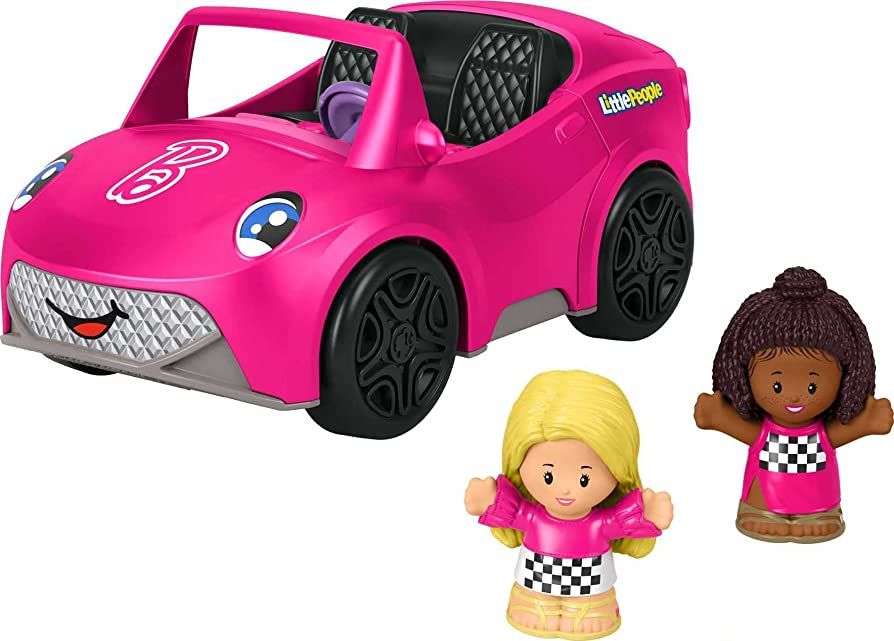 Fisher-Price Little People Barbie Toddler Toy Car Convertible with Music Sounds & 2 Figures for P... | Amazon (US)