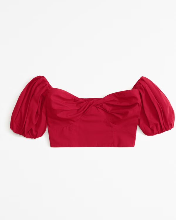 Poplin Off-The-Shoulder Set Top | Abercrombie & Fitch (US)