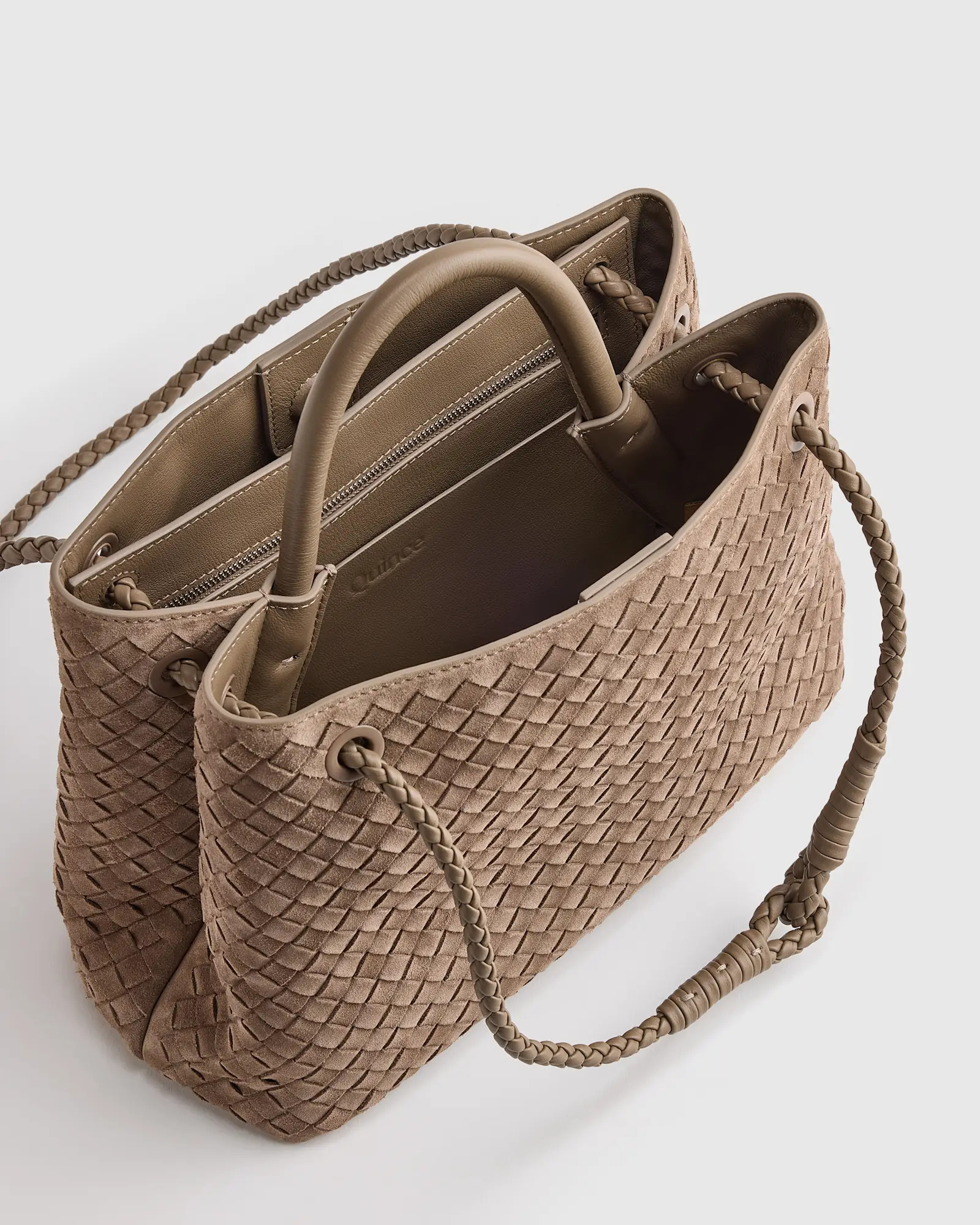 Romy Suede Handwoven Satchel | Quince