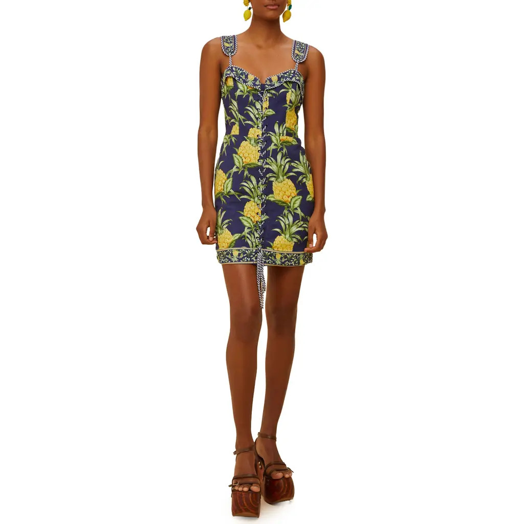 FARM Rio Delicate Pineapple Minidress in Navy Blue at Nordstrom Rack, Size X-Large | Nordstrom Rack