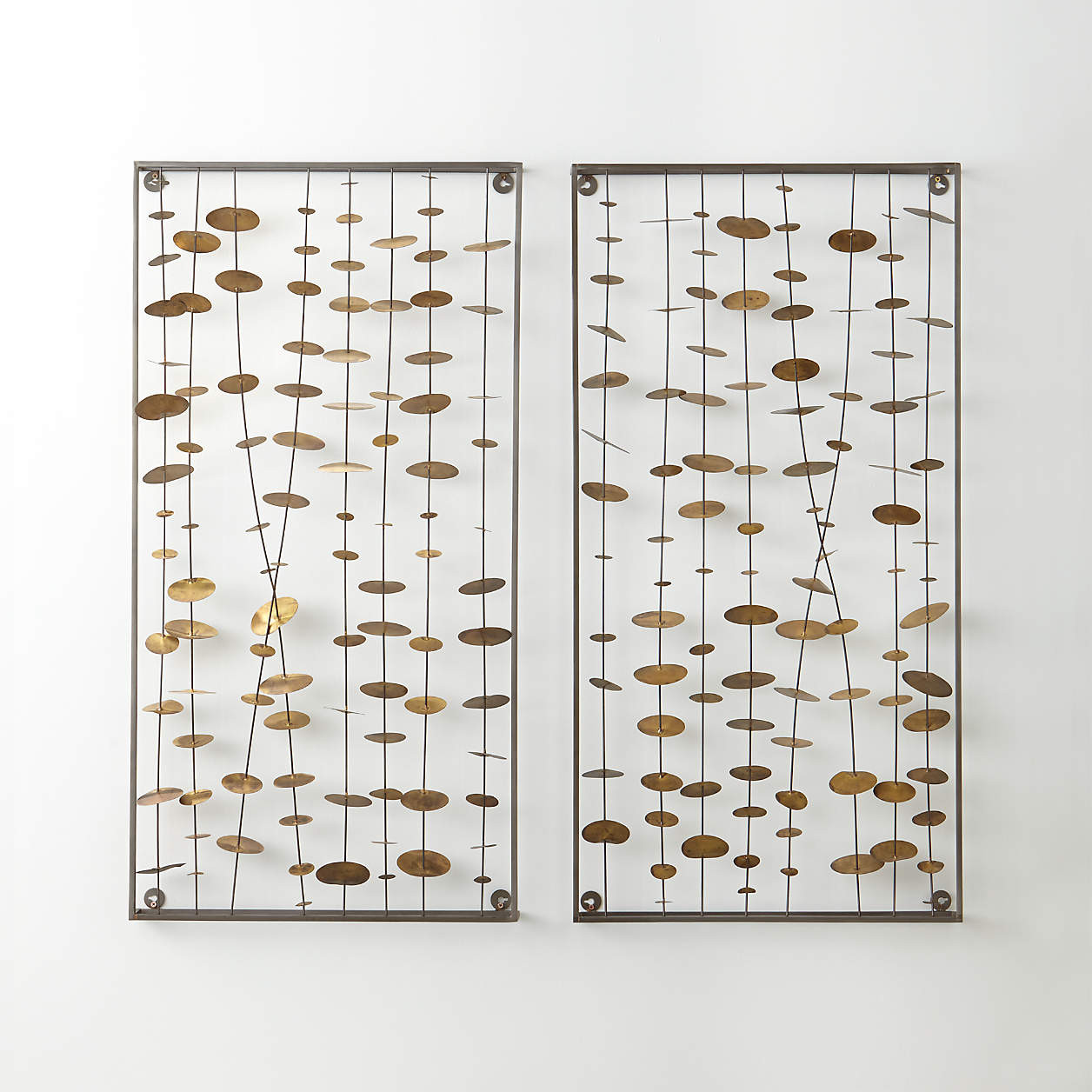 'Chimes' Metal Wall Art Sculptures, Set of 3 + Reviews | Crate & Barrel | Crate & Barrel