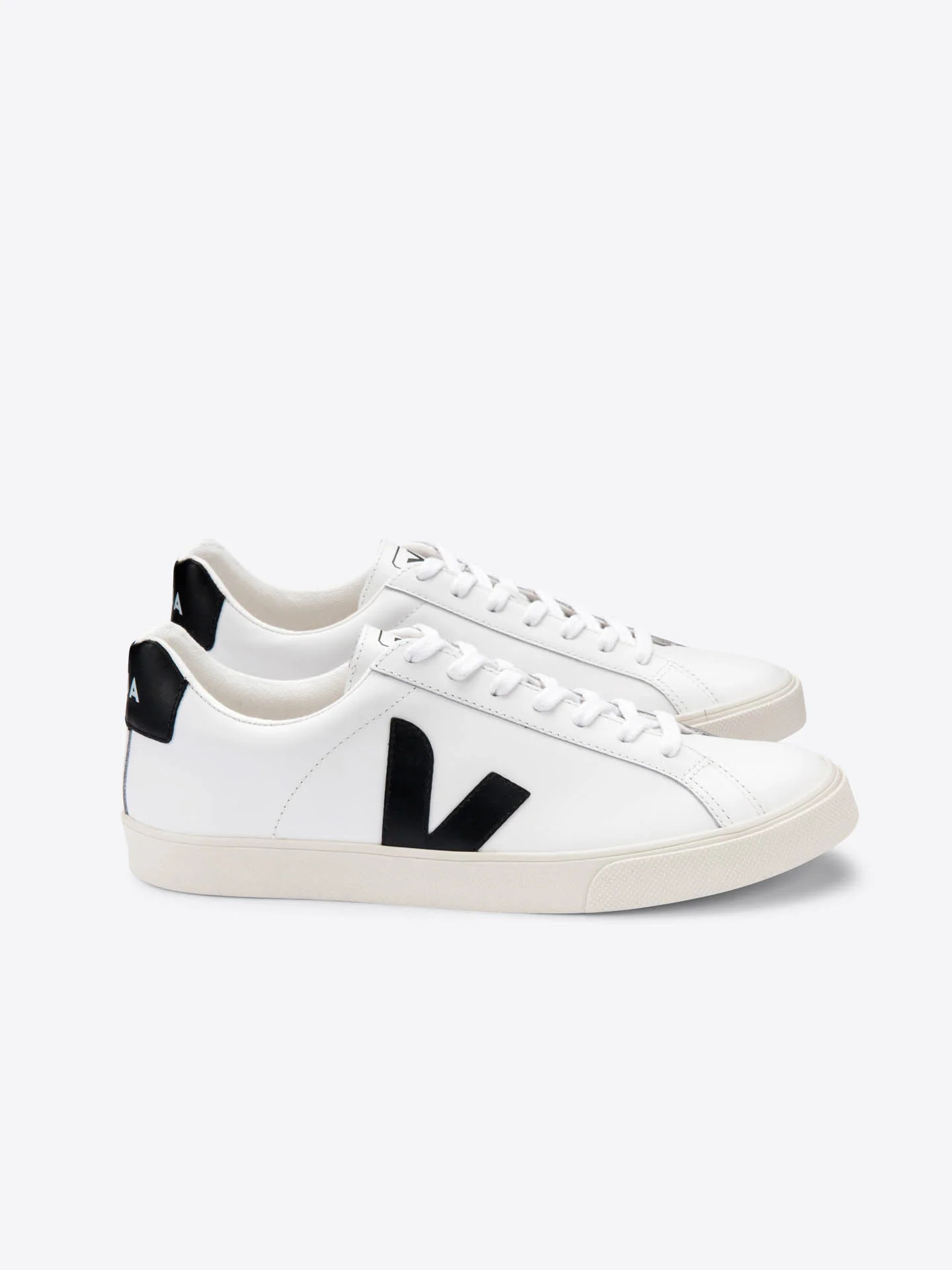 Veja Esplar Logo - Extra White Black - Size 40 | Carbon38