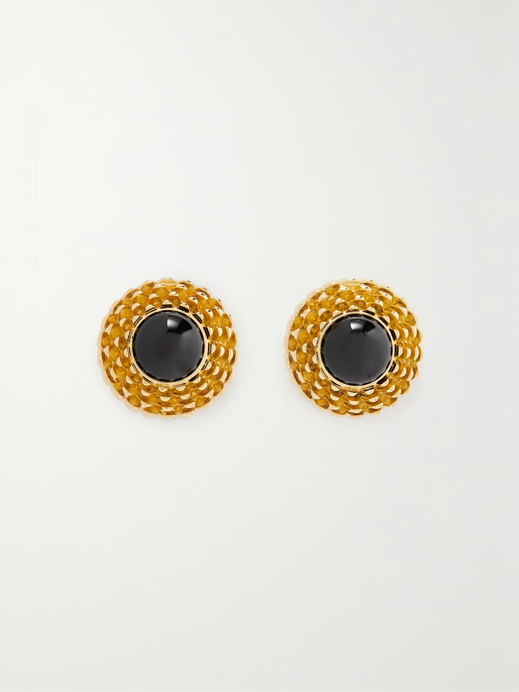 Gold-tone resin clip earrings | NET-A-PORTER (UK & EU)