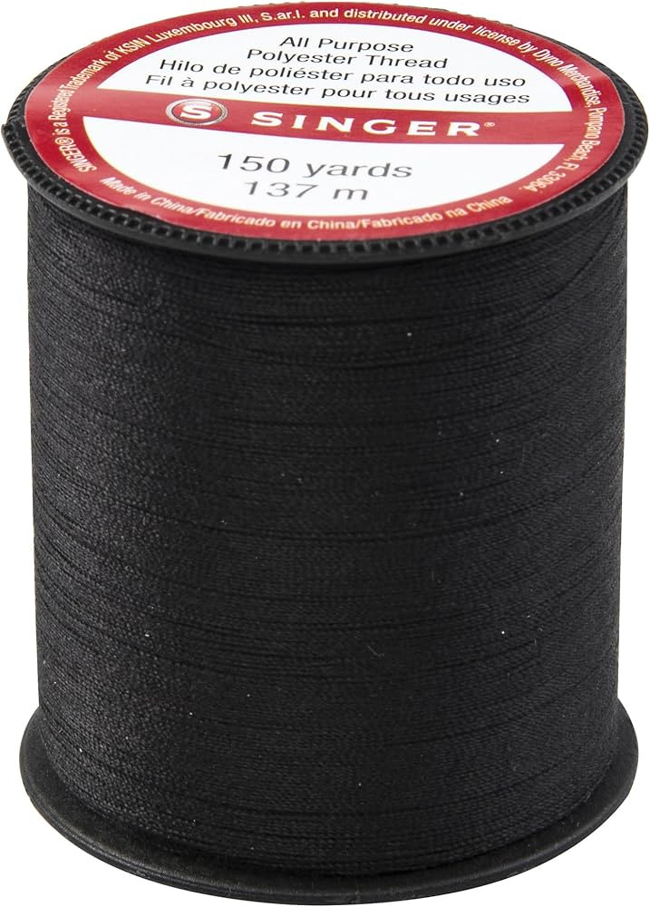Singer 60110All Purpose Polyester Thread, 150 Yards, Black | Amazon (US)