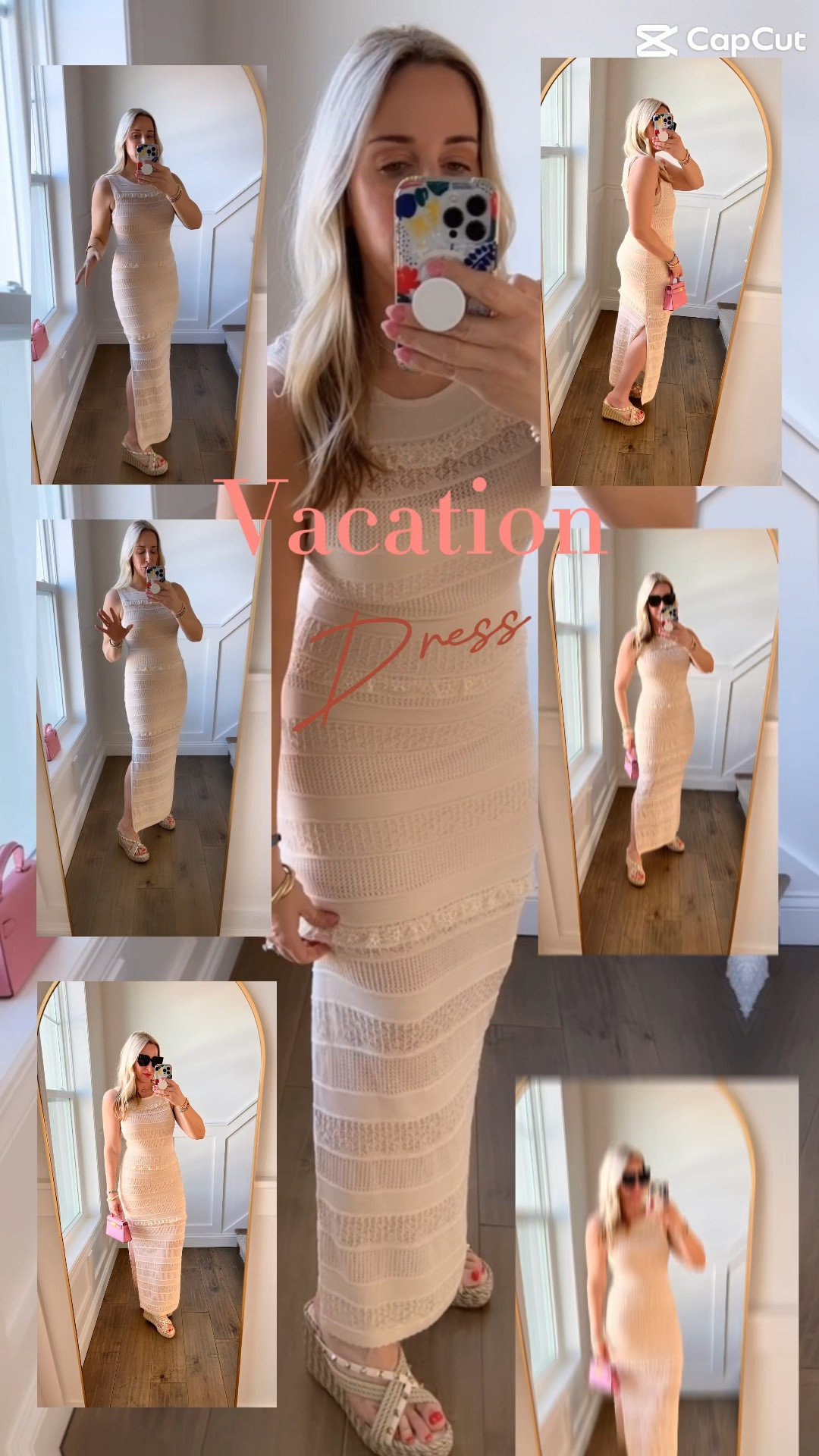 Crochet Vacation Dress

Heartloom knit maxi dress - in a size M. Lots of stretch

Valentino wedge

Small Hermes inspired bag



#LTKtravel #LTKover40 #LTKstyletip