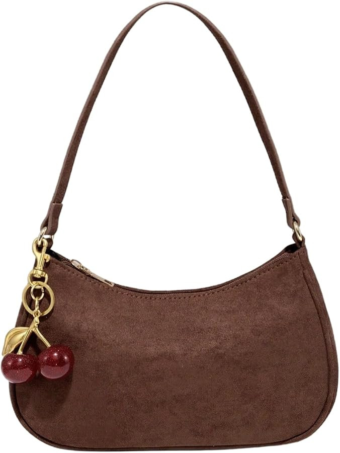 RoseSeek Women's PU Leather Shoulder Bag Zipper Purse Cute Underarm Bag | Amazon (US)