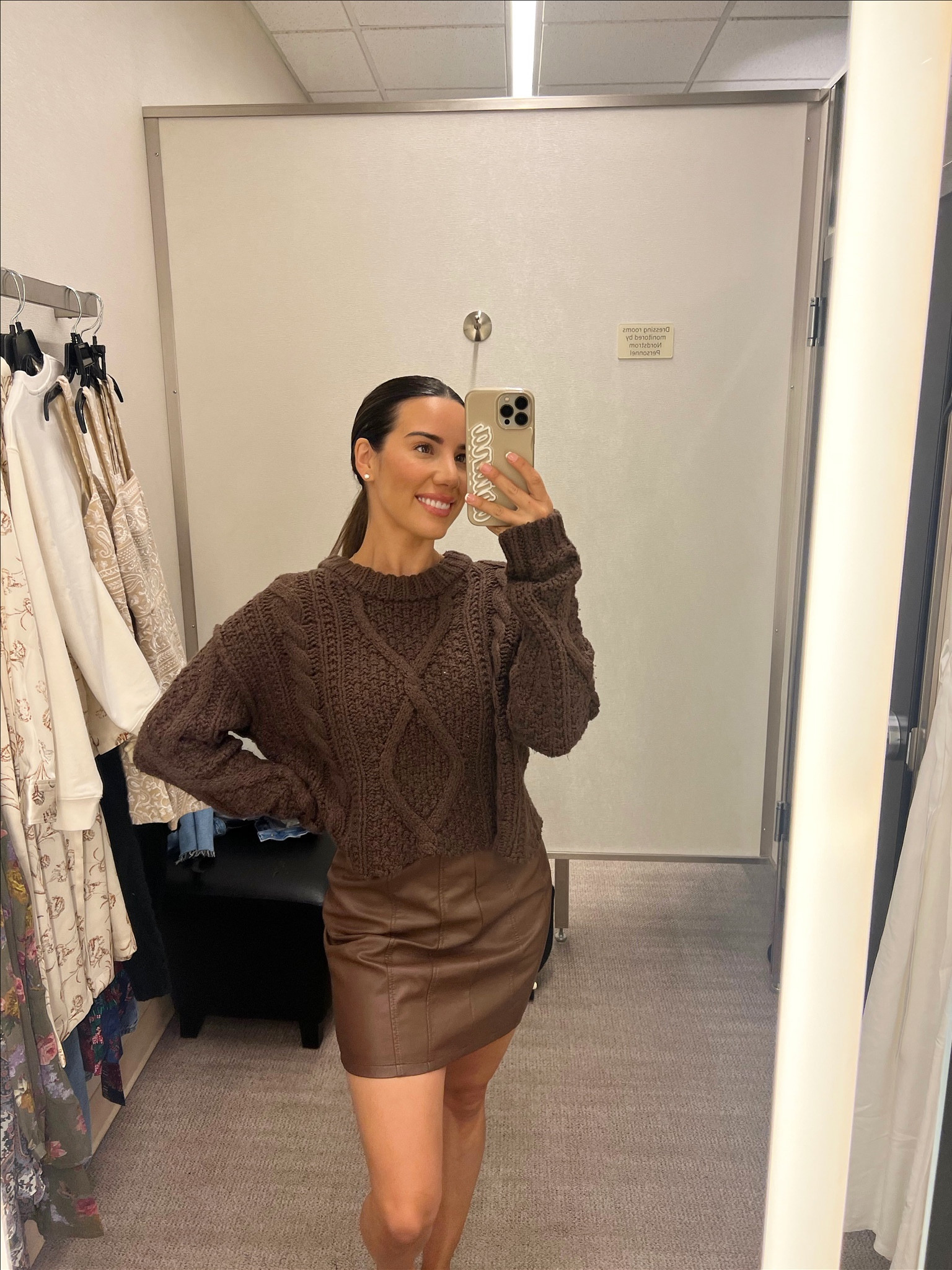 NSale Free People leather skirt & sweater 🤍

#LTKunder100 #LTKstyletip #LTKxNSale