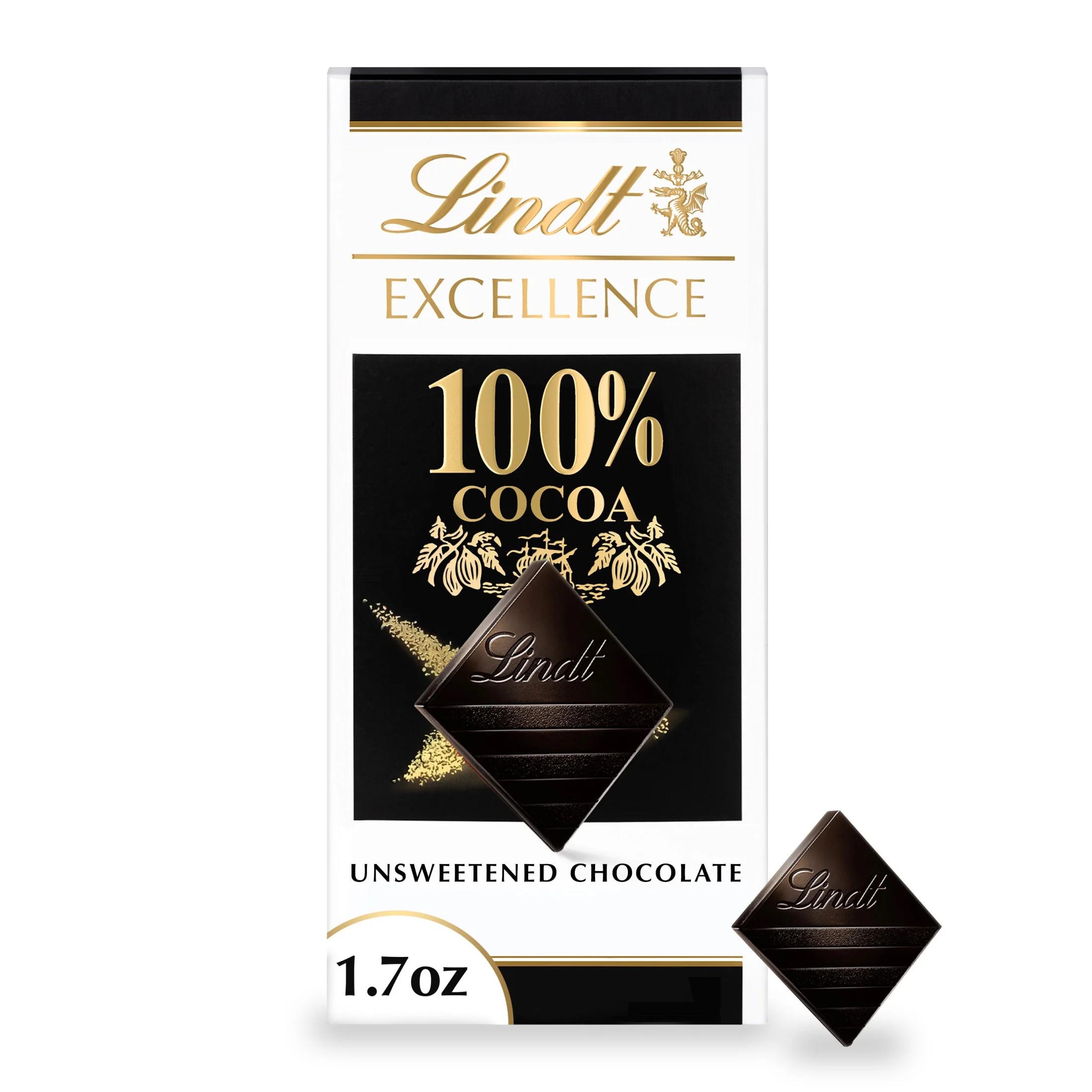 Popular pick Visit the Lindt Store Lindt Excellence, Dark Chocolate, 100% Cocoa, Candy Bar, 1.7 o... | Walmart (US)