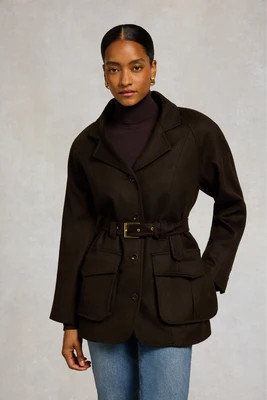 Cotswold Belted Jacket (Chocolate) | Holland Cooper