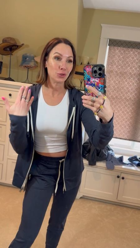 Lululemon girl through and through! But this is Vuori set has me considering buying every color. I love that they have shorts and pants that be interchanged with the jacket. Material is buttery soft and I love the way it fits! Wearing a size small in top and bottoms. 

#LTKstyletip #LTKover40 #LTKtravel