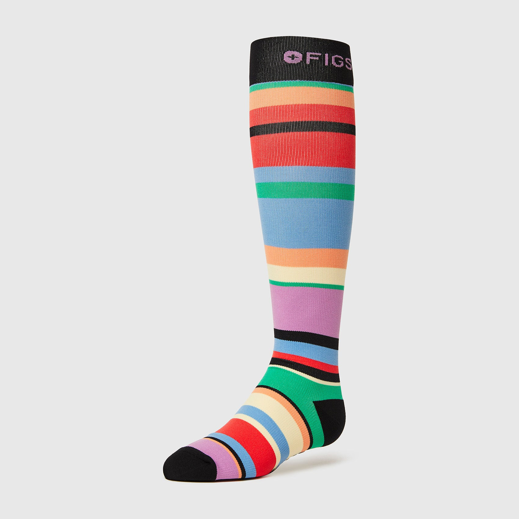 Women’s Pride Stripe Compression Socks - Stripe/Rainbow · FIGS | FIGS