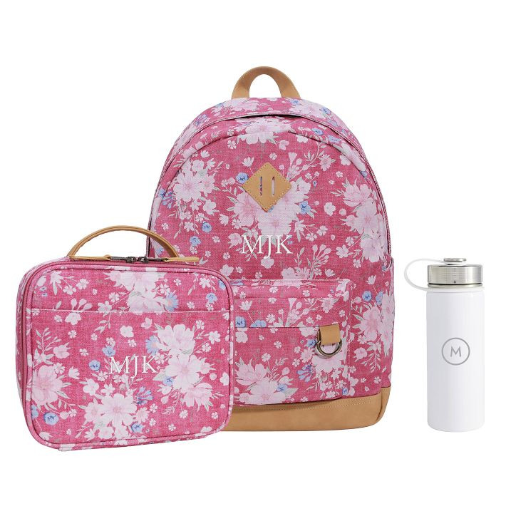 Northfield Red Floral Backpack, Lunch Box, and Water Bottle Bundle | Pottery Barn Teen