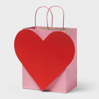 15"x11.21"x1.6" Valentine's Day Small Gift Bag Heart Pop Up - Spritz™ | Target