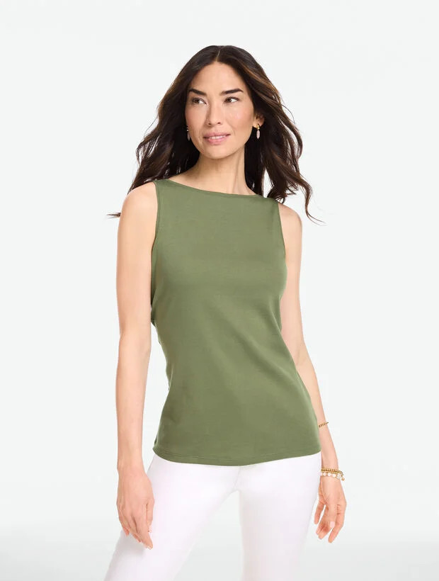 Bateau Neck Tank - Solids | Talbots