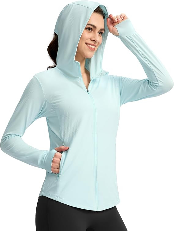 G Gradual Women's UPF 50+ Sun Protection Hoodie Jacket with Ponytail Hole and 4 Pockets Lightweig... | Amazon (US)
