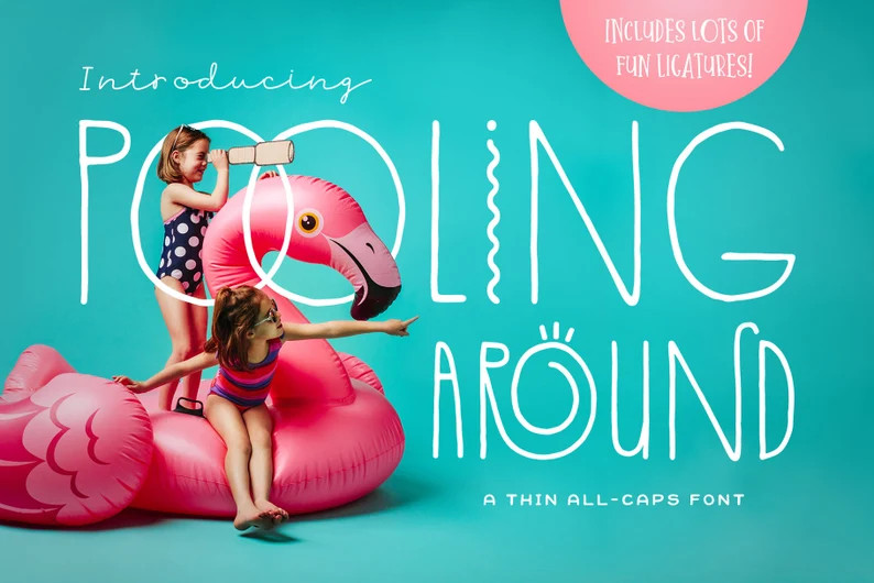 EXTENDED LICENSE Pooling Around Font Hand Drawn Font, Craft Font, Cricut Font, Procreate Font, Cu... | Etsy (US)