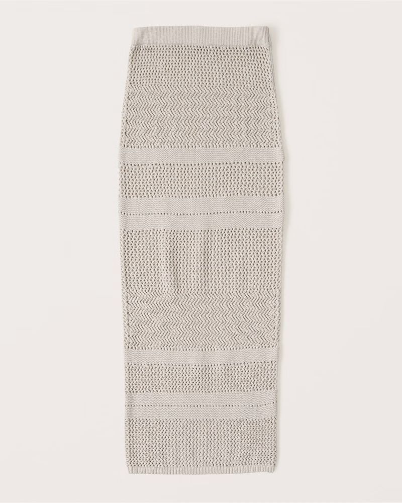 Crochet Beach Midi Skirt Coverup | Abercrombie & Fitch (US)