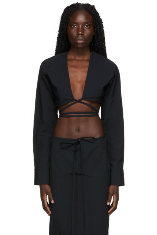 Black Magyard Cropped Top | SSENSE