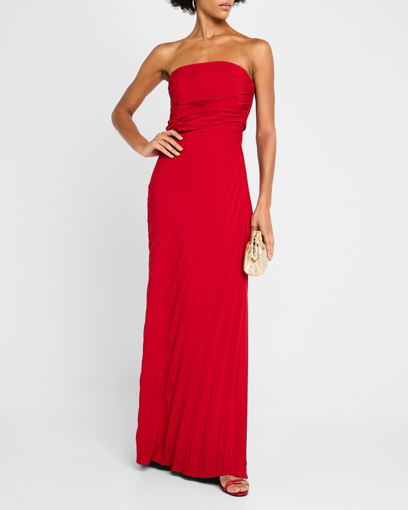 A.L.C. Bianca Pleated Strapless Gown | Neiman Marcus