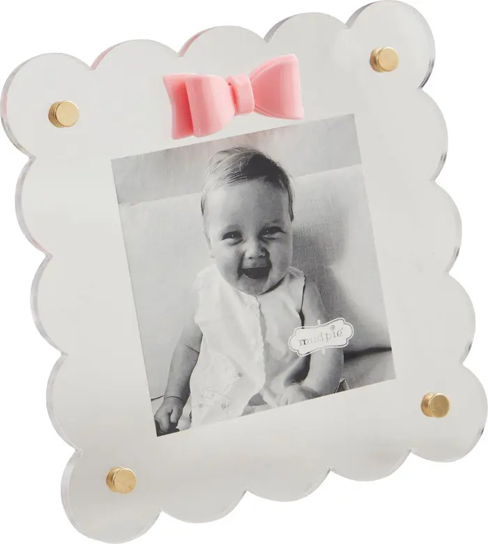 Bow Detail Acrylic 4 x 6-Inch Picture Frame | Nordstrom
