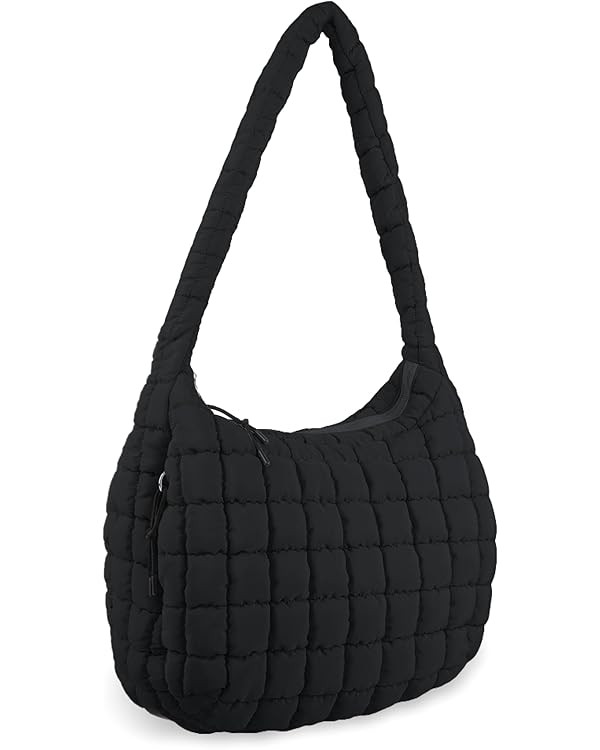 Quilted Puffer Tote Bag Purse Puffy Crossbody Shoulder Bag,Lightweight Nylon Hobo Bag Puffer Carr... | Amazon (US)