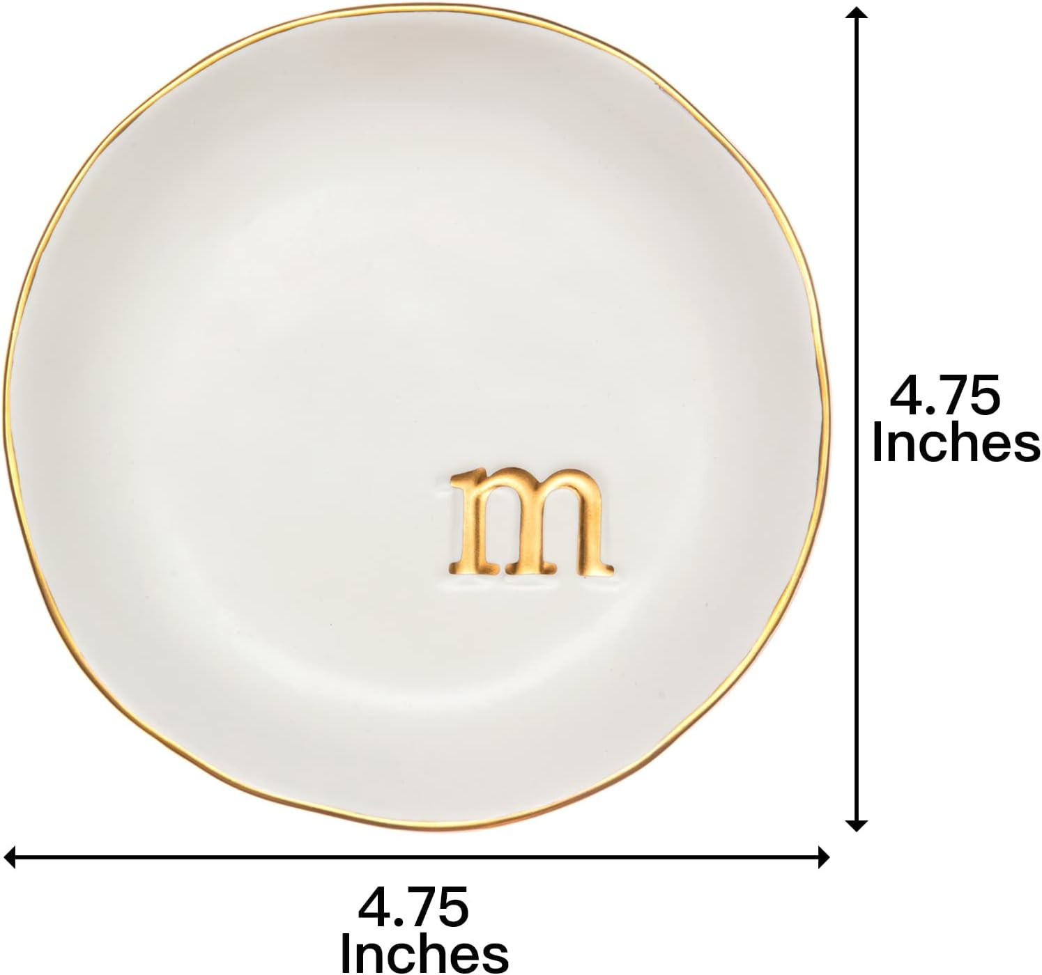 COLLECTIVE HOME - Ceramic Jewelry Tray, Decorative Trinket Dish for Rings Earrings Necklaces Brac... | Amazon (US)