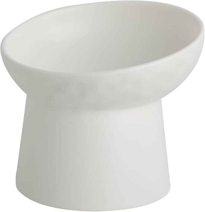 Small Ceramic Raised Cat Bowls, Tilted Elevated Food or Water Bowls, Stress Free, Backflow Preven... | Amazon (US)